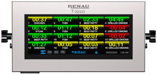 The 10.25" Renau Smart Kitchen Timer is a modern alternative to channel timers. Use as a cook or freshness timer and program up to 96 unique timers.